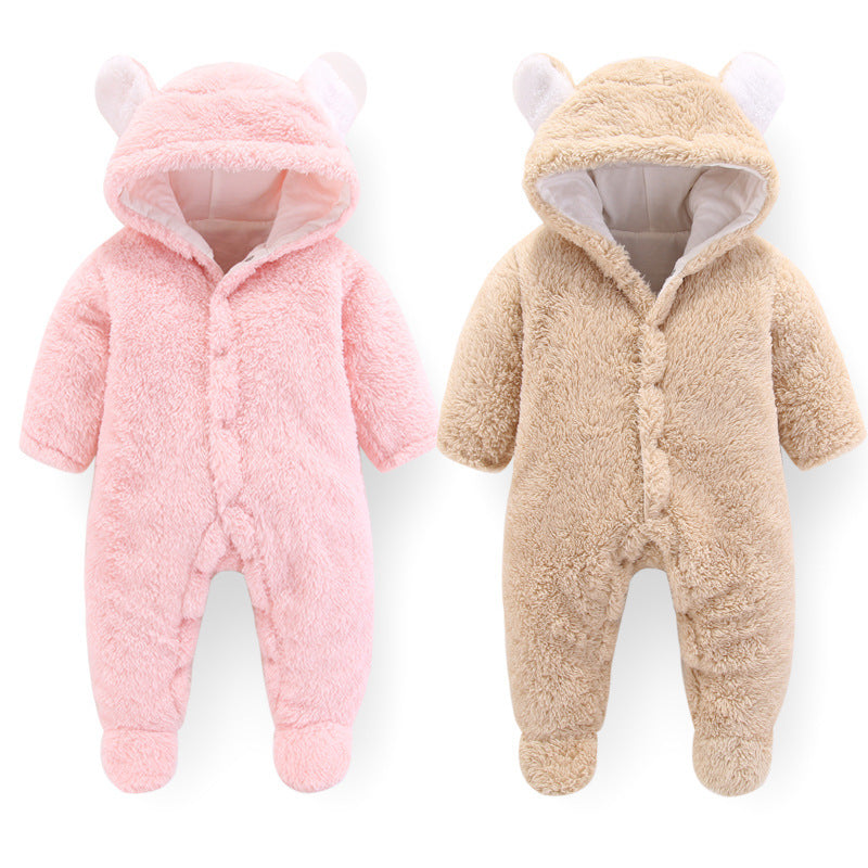 Pink And camel jumpsuit for baby