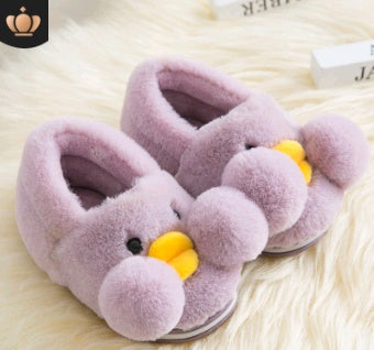 Children cute cartoon duck cotton winter slipper