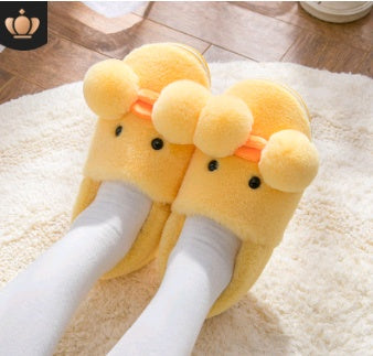 Children cute cartoon duck cotton winter slipper