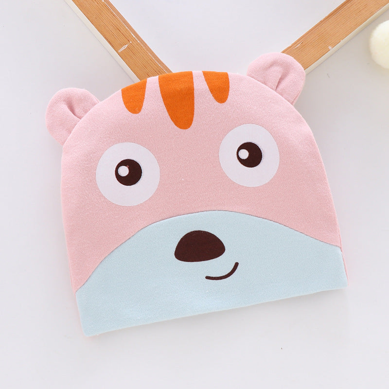 pink, blue hat