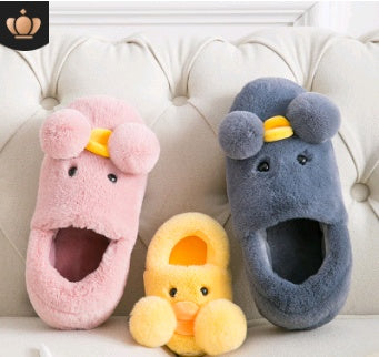 Children cute cartoon duck cotton winter slipper
