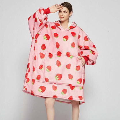 oversized fleece hoodie blanket