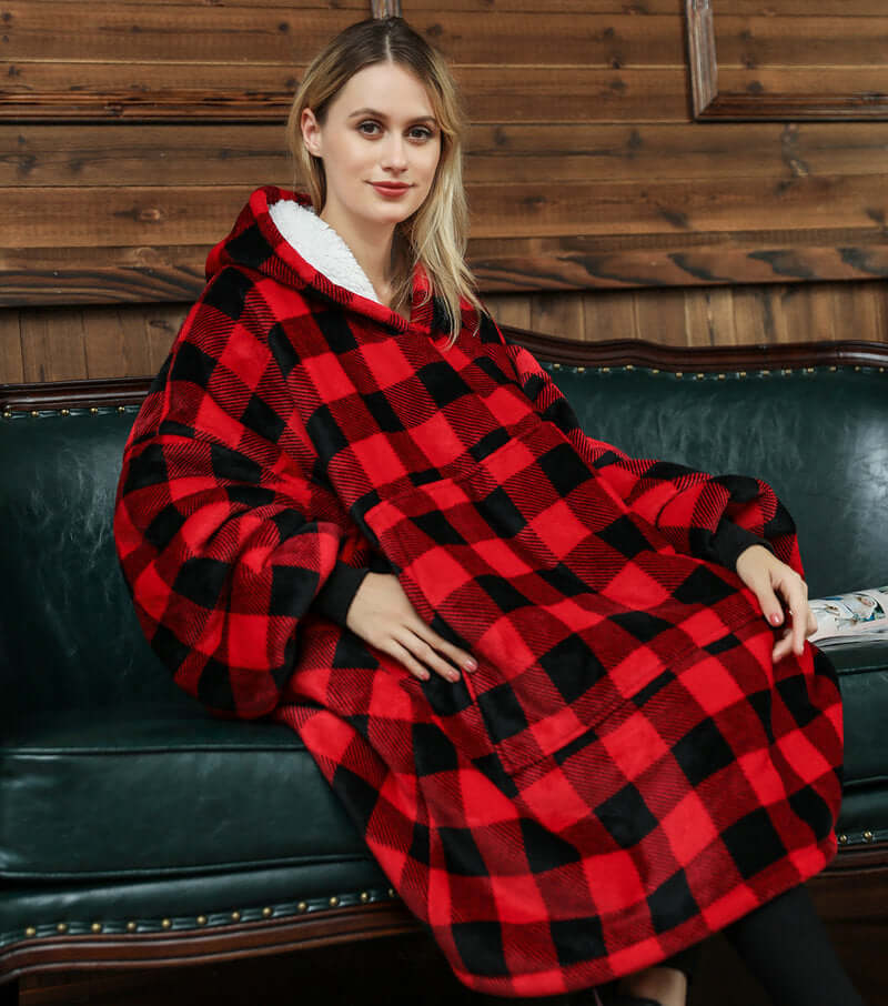 oversized fleece hoodie blanket