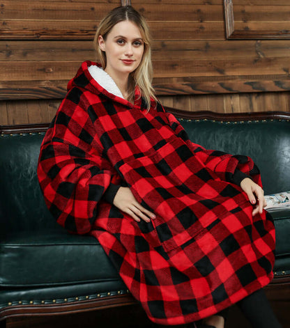 oversized fleece hoodie blanket