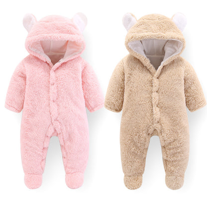 Pink And camel jumpsuit for baby  