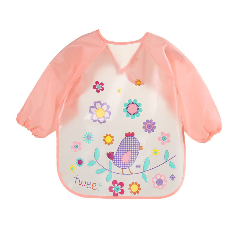 EVA food clothes baby clothes children's long-sleeved anti-dressing clothes baby bib bib - Merchantsy 