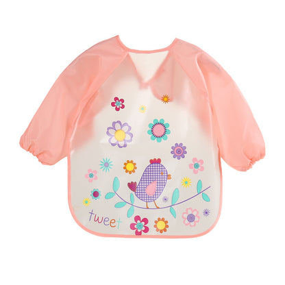 EVA food clothes baby clothes children's long-sleeved anti-dressing clothes baby bib bib - Merchantsy 