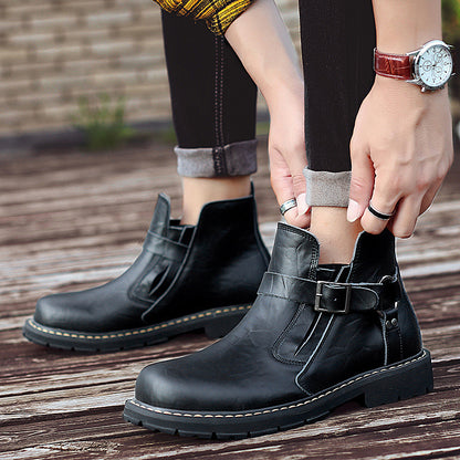 high top leather shoes for men