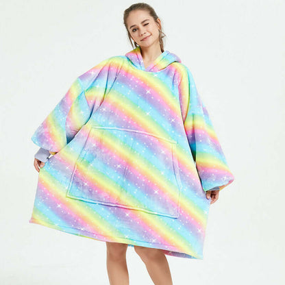 oversized fleece hoodie blanket