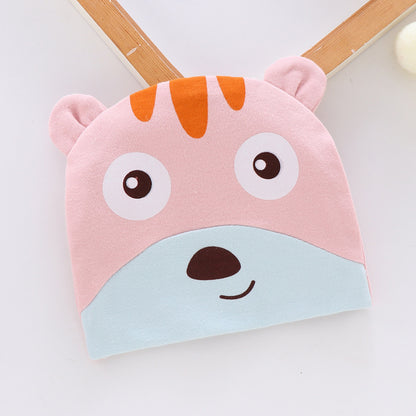 pink, blue hat 