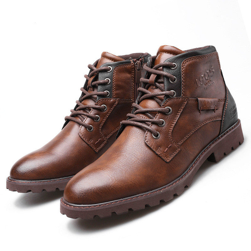brown leather shoes