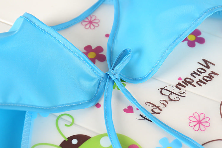 EVA food clothes baby clothes children's long-sleeved anti-dressing clothes baby bib bib - Merchantsy 