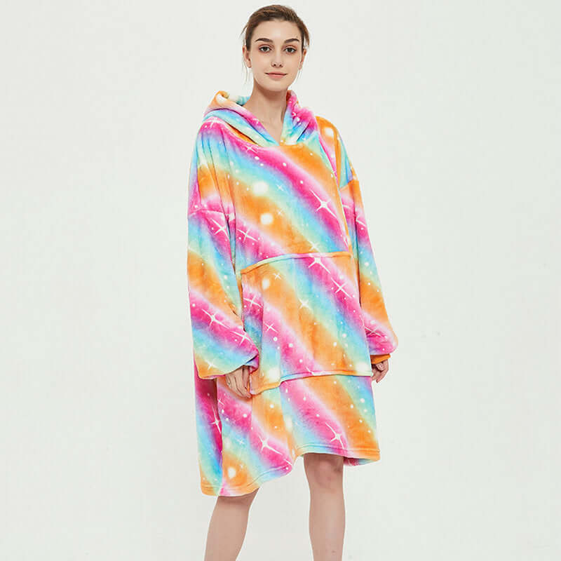 oversized fleece hoodie blanket
