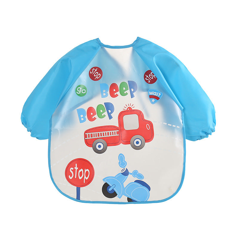 EVA food clothes baby clothes children's long-sleeved anti-dressing clothes baby bib bib - Merchantsy 