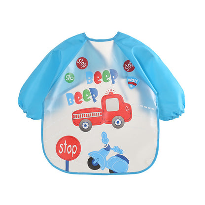 EVA food clothes baby clothes children's long-sleeved anti-dressing clothes baby bib bib - Merchantsy 