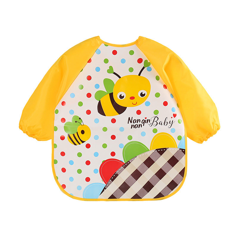 EVA food clothes baby clothes children's long-sleeved anti-dressing clothes baby bib bib - Merchantsy 