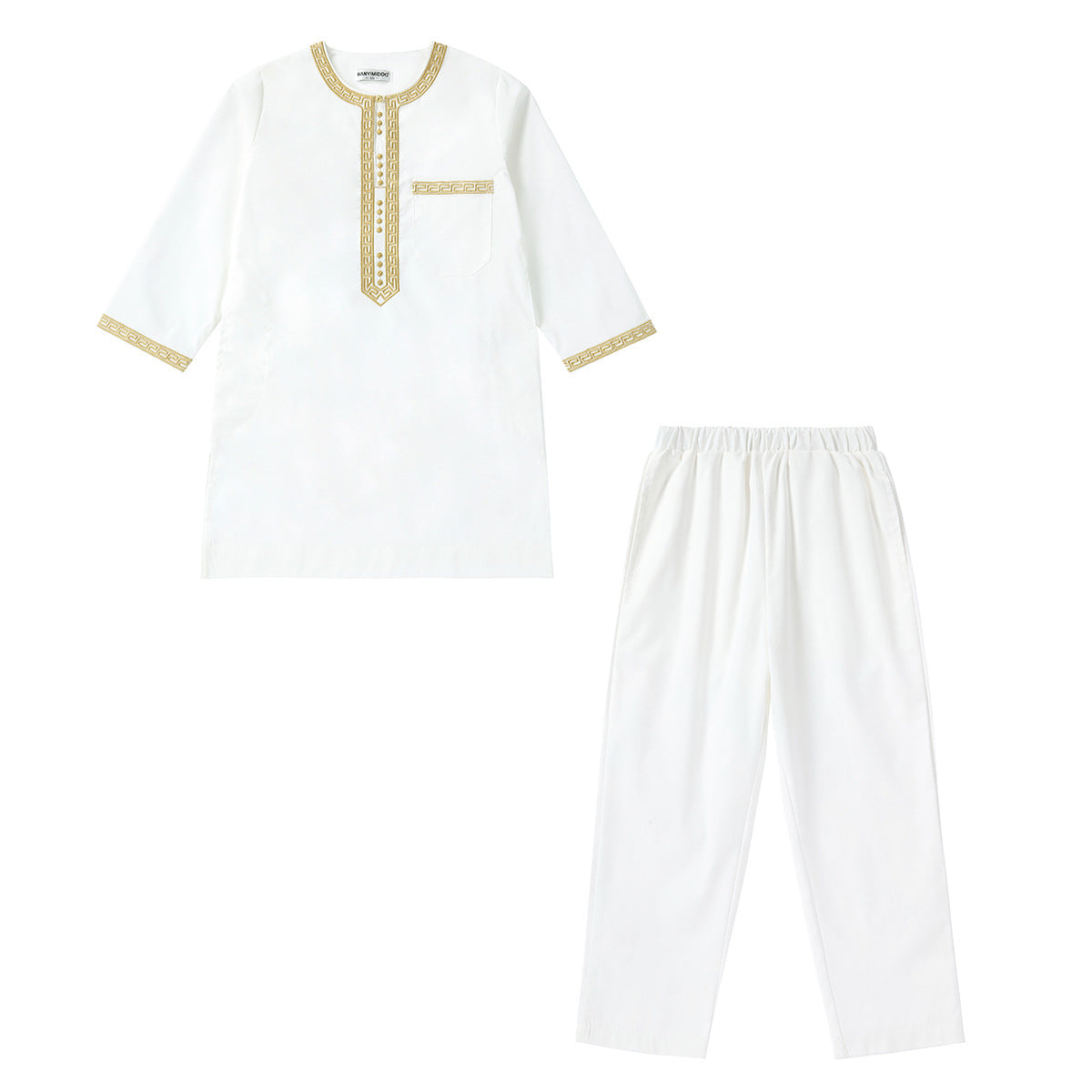Middle East Teen Boy Embroidered Robe Suit - Merchantsy 