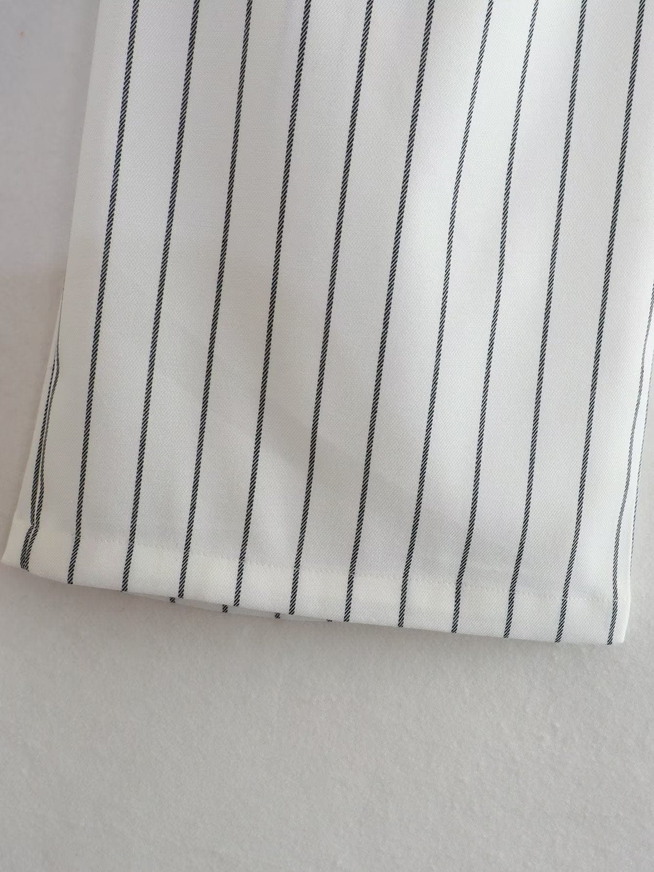 Striped Loose Straight Trousers