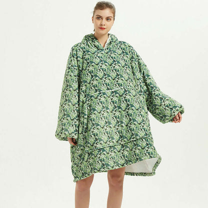oversized fleece hoodie blanket