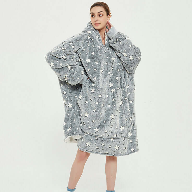 oversized fleece hoodie blanket