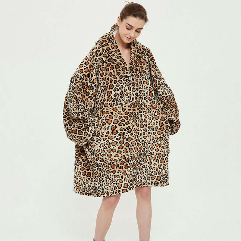 oversized fleece hoodie blanket