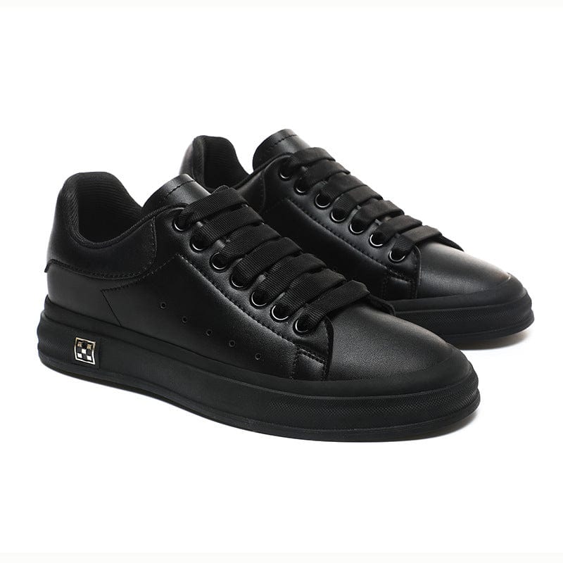 Trendy Men White Leather Soft Bottom Casual Shoes - Merchantsy 