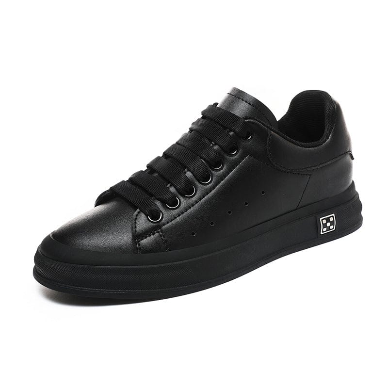 Trendy Men White Leather Soft Bottom Casual Shoes - Merchantsy 
