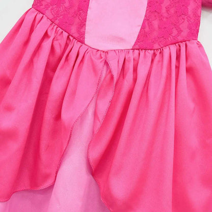 Girls Fancy Peach Cosplay Dress up Princess Game Role Play 4 6 8 10 Yrs Kids Final Level Peach Costume Movie Elegant Party Frock