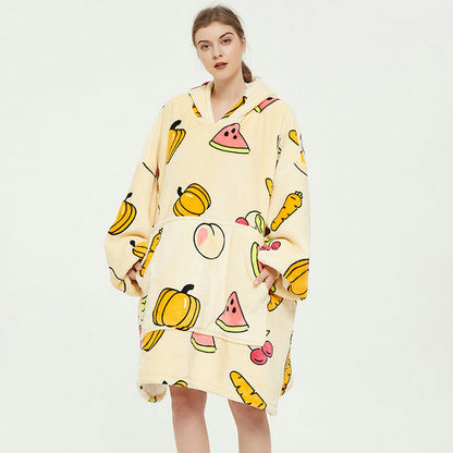 oversized fleece hoodie blanket