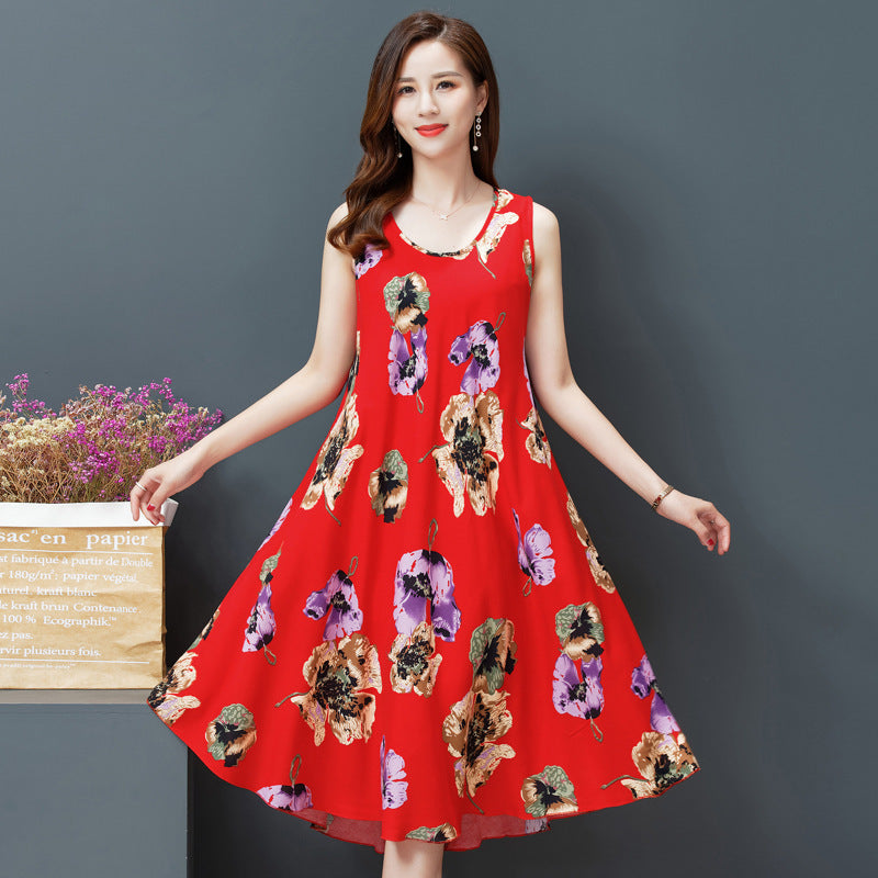sleeveless cotton dress
