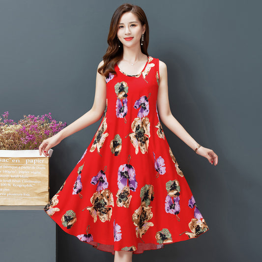 sleeveless cotton dress