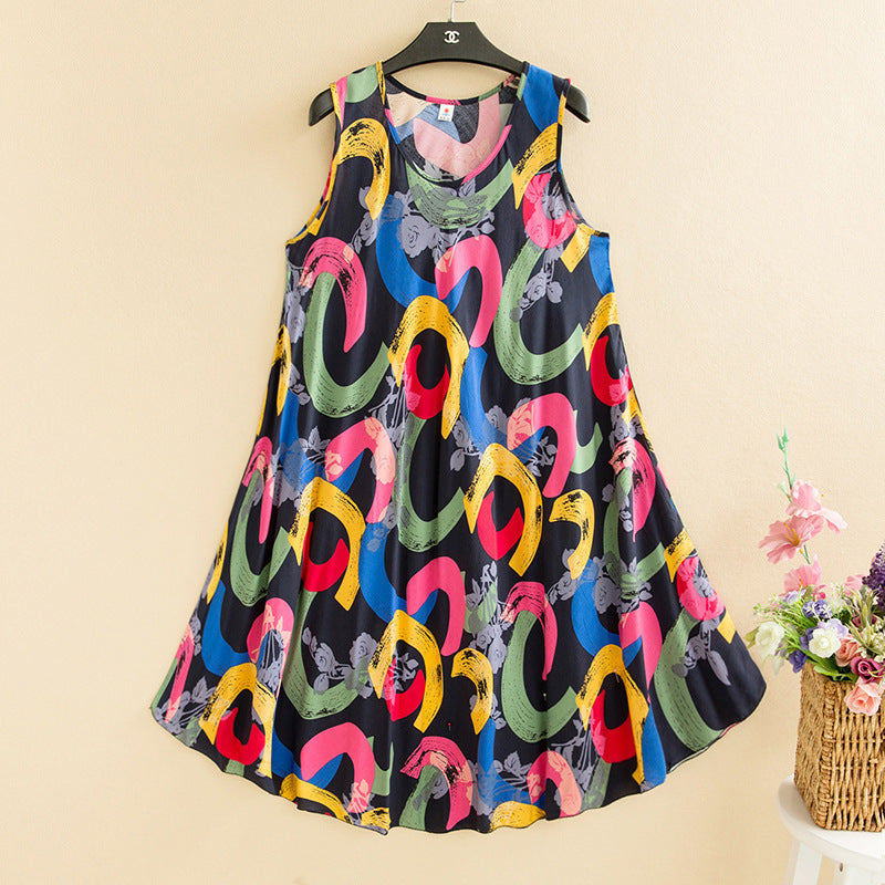 long vest dress with patterns 