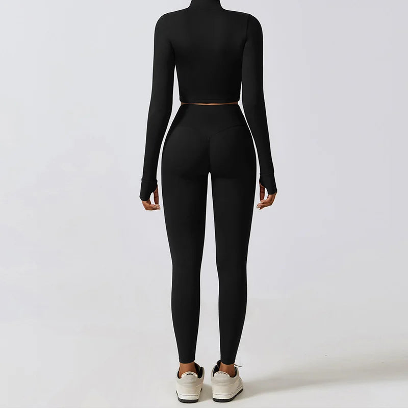 black yoga suit for women
