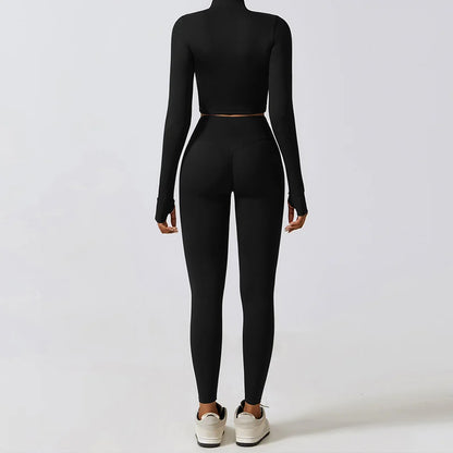 black yoga suit for women